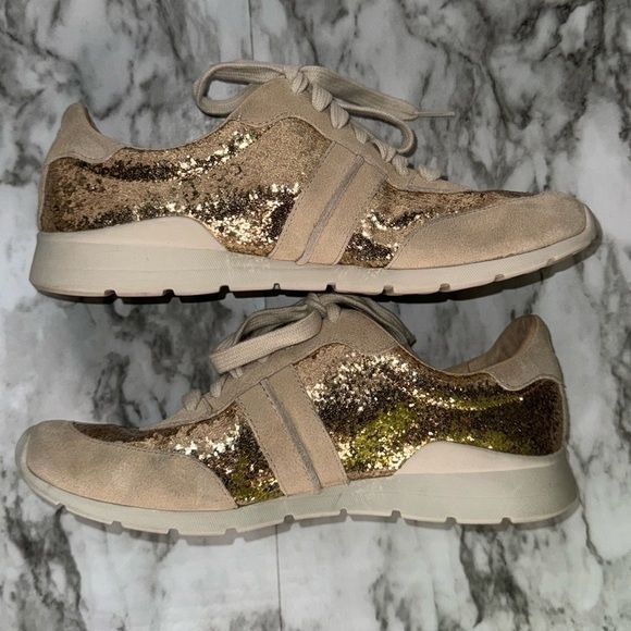 UGG Jaida‎ Glitter Gold Women's Sneakers- Sz 8 - Picture 5 of 10
